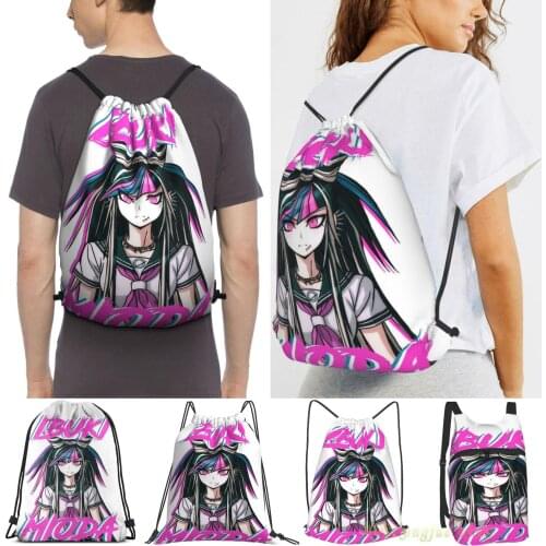 Ibuki Mioda Danganronpa 2 Women Drawstring Sackpack Gym Bags Men Outdoor Travel Backpacks For Training Fitness Swimming Bag