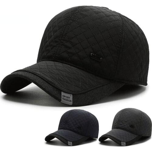 Thickened Warm Dome Dad Hat Winter Trucker Hats and Caps Fashion Trend Plaid Baseball Cap for Men Snapback Gorras Hombre Caps