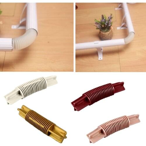 5Pieces Plastic Bay Corner Joint Elbow for 26mm or 28mm Diameter Window Curtain Pole Rod