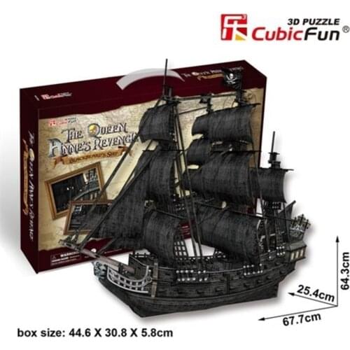 Cubic Fun 3D 308 Piece Jigsaw Puzzle Pirate Ship Black Pearl Adult Jigsaw Puzzle Pirate Ship Free Fast Shipping