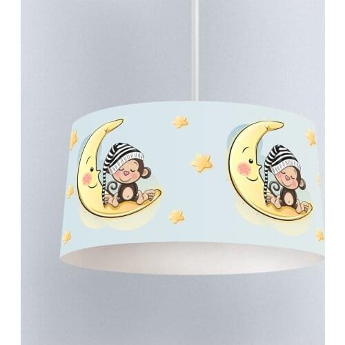 Lamp For Kids Bedrooms Light Chandelier for Living Room Childrens Room Light Blue Yellow Moon Monkey Model 315