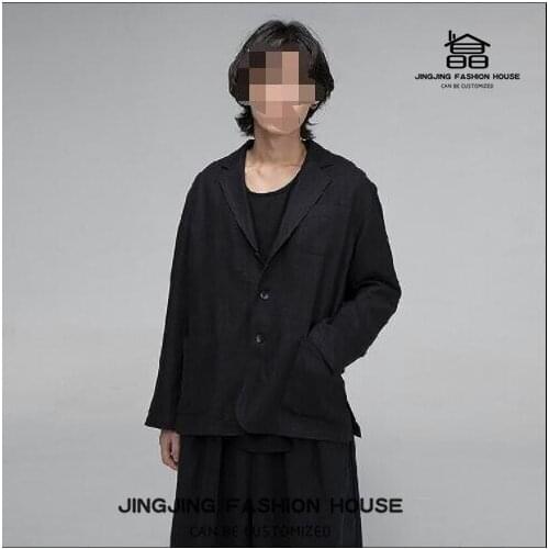 M-6XL!!! Mens suit casual style linen simple suit suit loose