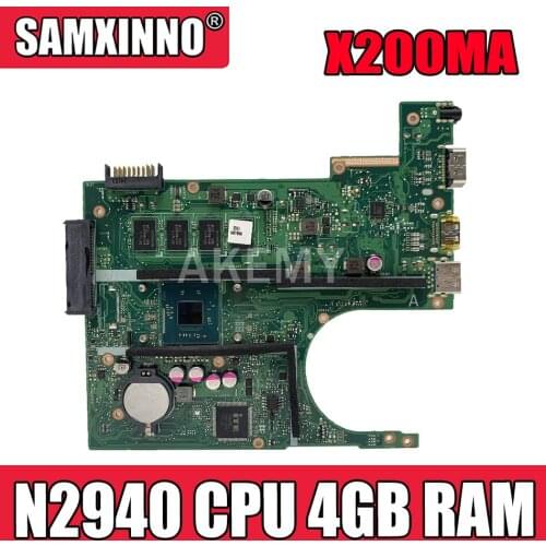 90NB04U1-R00201 X200MA Laptop Motherboard For ASUS F200M X200MA Mianboard N2940 CPU 4GB RAM