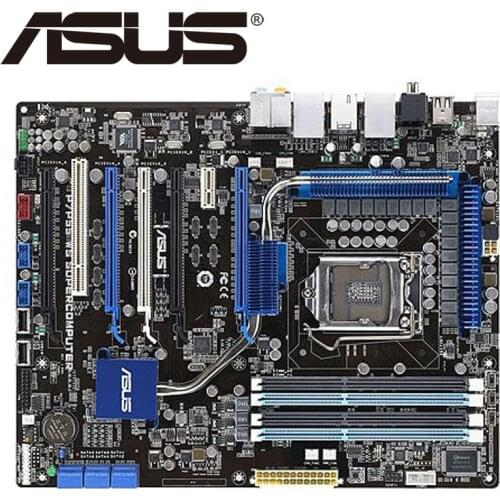 Asus P7P55 WS Supercomputer Desktop Motherboard P55 Socket LGA 1156 i3 i5 i7 DDR3 16G ATX UEFI BIOS Original Used Mainboard