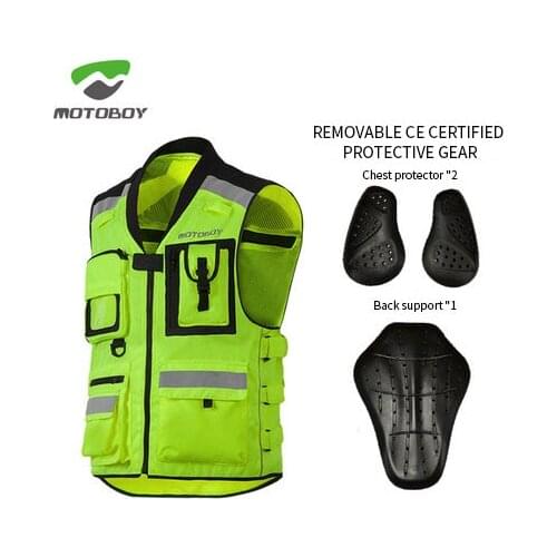 MOTOBOY Safty Vest Motorbike Vest Bike Auto Racing Clothing Visible Reflective Warning MIL SPEC MESH Cloth Jacket Adjustable