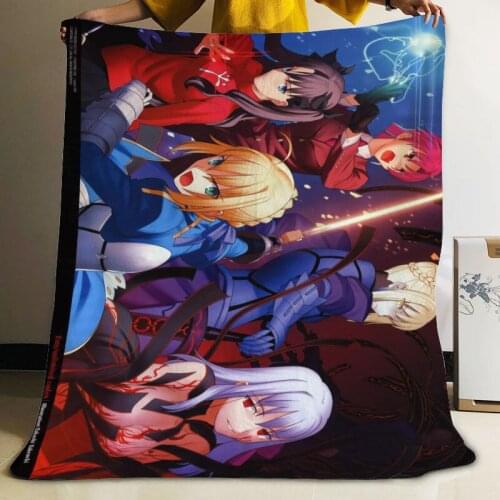Musife Custom Fate/stay night Flannel Blanket Design Your own Blanket Flannel Blankets for Sofa DIY Dropshipping