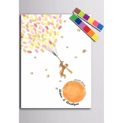 Fingerprint Tree Canvas Painting Wedding Gifts Baby Shower Guest Book Signature Guest Book recuerdos de boda