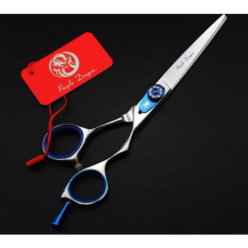 541# 6.0'' Brand Purple Dragon Diamante TOP GRADE Hairdressing Scissors JP 440C Home Salon Barbers Cutting Scissors Hair Shears