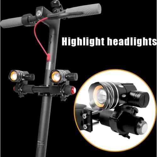 Front Lamp LED Headlight For Xiaomi M365/Pro Electric Scooter Zoomable 1200mAh Battery USB Rechargeable 150LM XM-L T6 LED Light