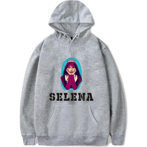 Popular Casual selena quintanilla Hot sportswear gray Hoodies Women Men Suitable Hooded Sweatshirt pullover Winter Hoodie women