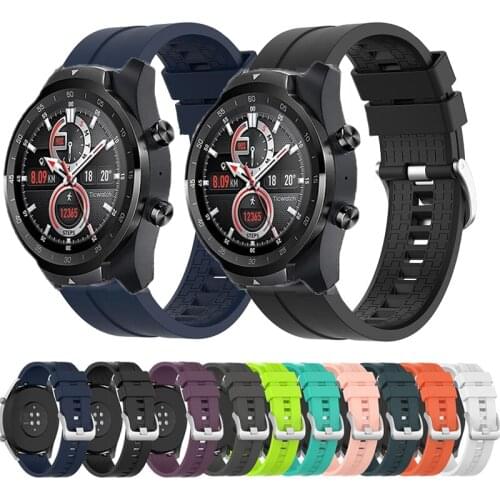 22mm Silicone Watch Band Strap for Ticwatch Pro 3/3 GPS E2 S2 GTX/Pro 2020 Quick release Replacement Bracelet correa