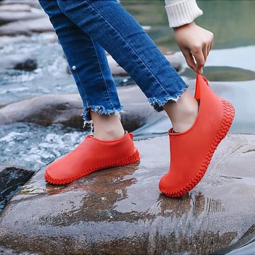 Silicone Waterproof Shoe Cover Reusable Non-slip Rain Boot Unisex Shoes Protectors Boot Outdoor Rainy Days Elastic Overshoes
