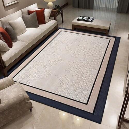 Modern 100% Wool Carpets For Living Room Simple Thick Area Rugs For Bedroom Rugs And Carpets Soft Tea Table Floor Mat
