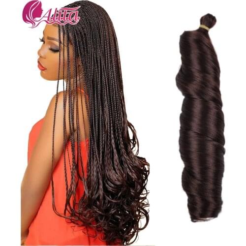 Spiral Curls Synthetic Braiding Hair Bundles 24Inch Loose Wave Braiding Hair Crochet Braids Blonde Freetress Wavy Hair Extension