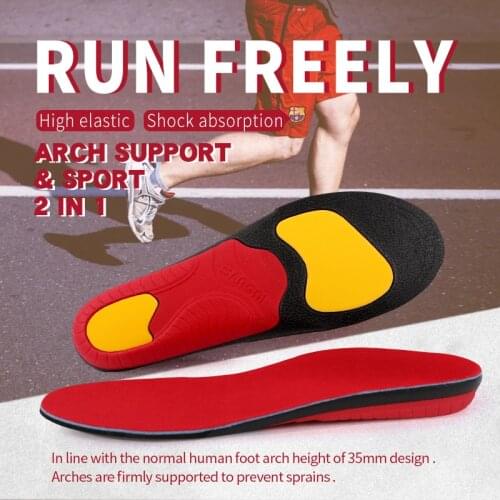 3ANGNI Arch Support & Sport Insoles for Women Men Shock Absorption Orthopedic Shoe Pad U Cup Cushion Heel Tight Protect Ankles