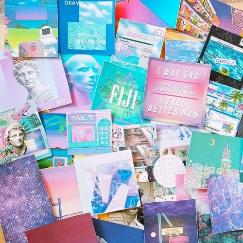 Steam Wave Series Stickers Junk Journal Diary Planner Stickers Scrapbooking Decorative Creative Sticker DIY Craft Photo Albums