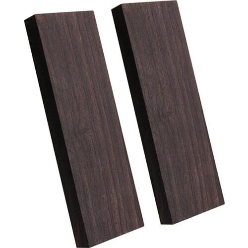 2 Pcs Black Ebony Lumber Wood Timber Handle Plate for Music Instruments DIY Tools 3/8 Inch X 1.5 Inch X 5 Inch