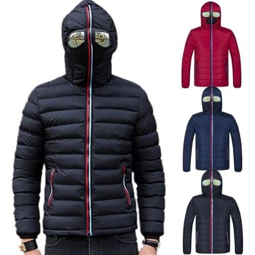 STANDSELF brandMen Down Jacket WinterCasual Outwears Coat man jacket waterproof outdoor jacket Warm Overcoat Hooded with Glasses