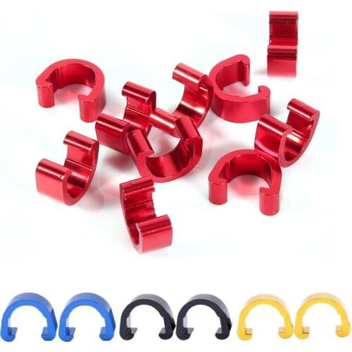 10pcs Aluminium Alloy Bike Frame U Buckles C Clips Clamps U CLips Bike Brake Gear Cable Housing Fixing Holders for MTB Bike