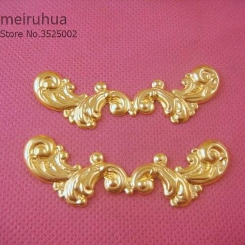 10 pieces / lot Primitive copper color Decoration box Filigree flower Slice Charms base Setting Jewelry DIY Components Findings