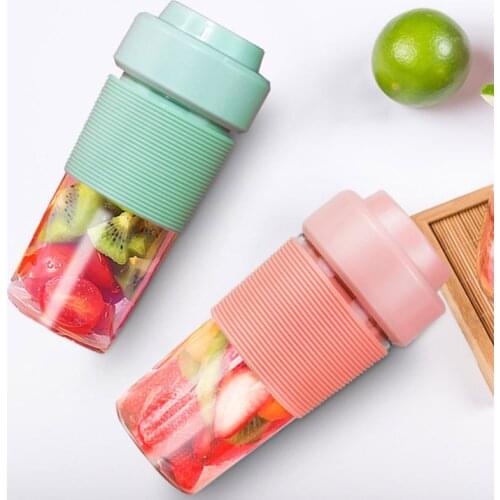 500ML Portable Fruit Juicer Cup Stainless Steel Blade Blender Mini USB Charging for Home Use