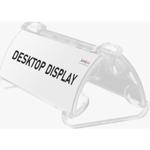75x50mm Single Side PS Desk Sign Frame Clear Plastic Business Name Card Display Holder