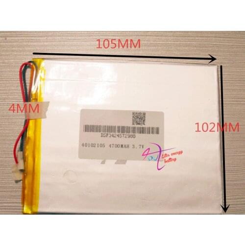 Best battery brand 1PCS 3.7V 4700mAh 40102105 Battery Tablet PC tablet generic brand of rechargeable lithium polym