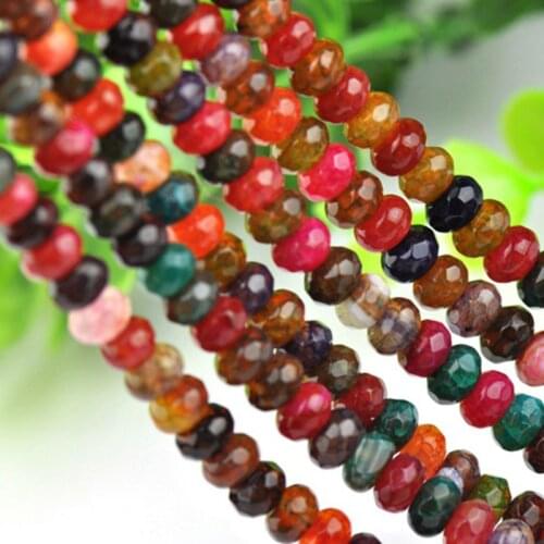 Natural AAA Natural color Tourmaline color agate plate bead Loose Beads jewelry making 6mm 60pcs 018012023