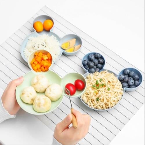 Childrens Tableware Bowl Creative Baby Gift Fun Cute Plate Fruit Bowl Wheat Bowl