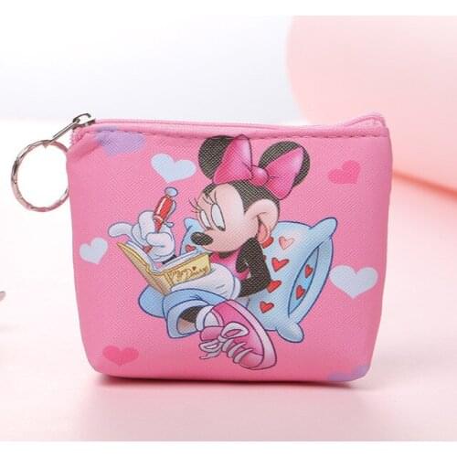 Disney princess children cartoon plush purses coin pu Mermaid Frozen girl bag coin Elsa Stitch boy Mickey Clutch plush wallet