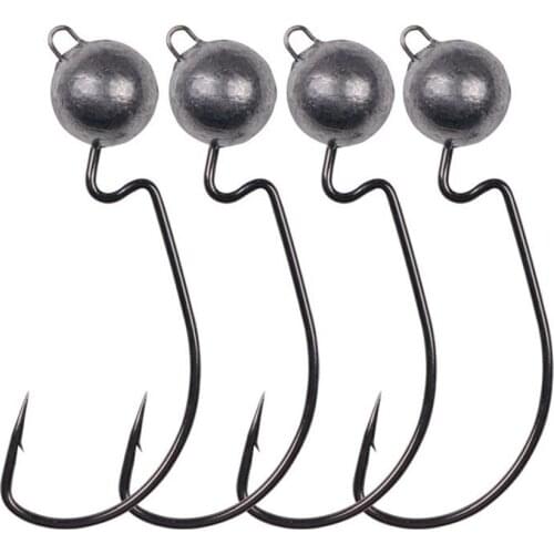 5pcs/Lot Exposed Lead Jig Head 3.5g 5g 7g 10g Lead Head Hook Jig Baits Fishing Hooks Jigging Fishing Accessories