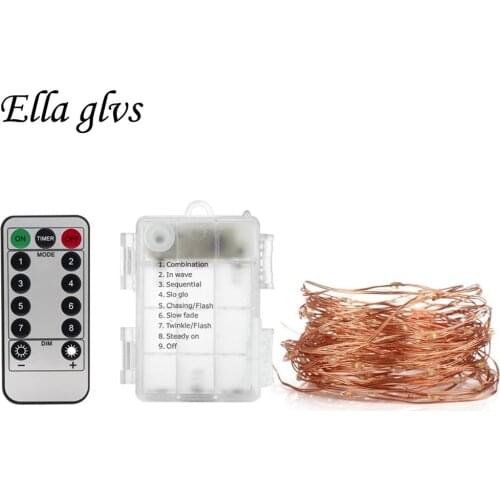 ELLAGLVS LED String Lights With Transparent Wire
