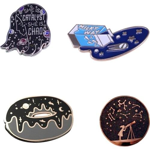Galaxy universe enamel pin Milky way brooch science space enthusiast great collection