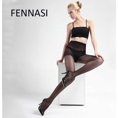 FENNASI Open Toe Thin Black Pantyhose Women High Waist Nylons Lady Sexy Pantyhose Female Erotic Thin Transparent Sexy Tights