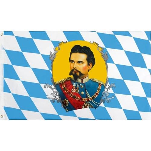 Yehoy hanging 90*150cm Bayern King Ludwig II German Bavaria Flag For Decoration