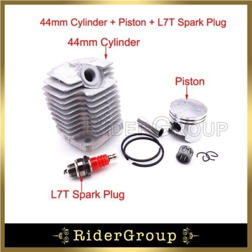 44mm Cylinder Head + 12mm Piston Pin Ring + L7T Spark Plug For 2 Stroke 49cc Engine Chinese Mini ATV Quad Pocket Dirt Bike