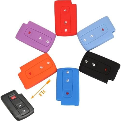 Kutery 3 Buttons Remote Silicone Car Key Case Shell Cover For TOYOTA Prius Replacement