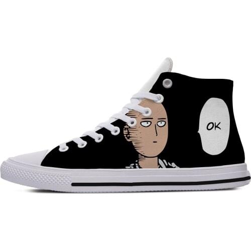2019 Summer New Men Women Shoes 3D Print Cute Anime One Punch Lightweight Fashion Plimsolls Breathable Comfortable Canvas Shoes