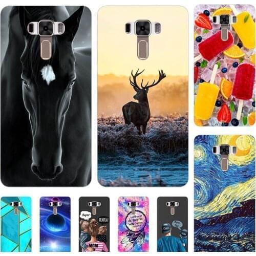 Fashion Bumper Cute Case For ASUS Zenfone 3 ZE552KL For ASUS_Z012D 5.5" Case Soft Silicone Cat Horse Flower Cover Back Shell
