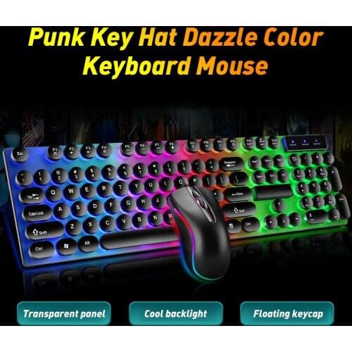 Newest Wired Mechanical Keyboard 104 Keys Keyboard Mouse Set LED Backlight Professional Computer Gaming Keyboard