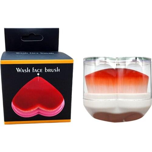 Plastic handle synthetic hair makeup tools PVC box packing wash face brushes cosmetic