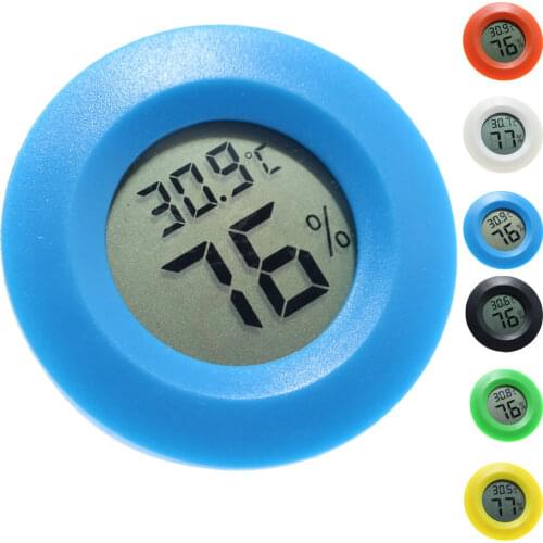 Mini LCD Thermometer Hygrometer Practical Digital Indoor Round Thermometer Hygrometer LCD Display Temperature Humidity Meter