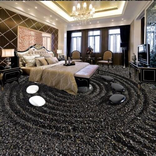 Free Shipping custom Cobblestone Bathroom Kitchen 3D Floor Painting living room restaurant Self-adhesive flooring wallpaper