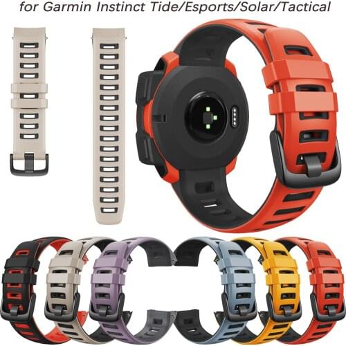 For Garmin Instinct Solar/Esports/Tide/Tactical Sports Replacement Silicone Smart Watch Wristband Accessories Correa pulsera