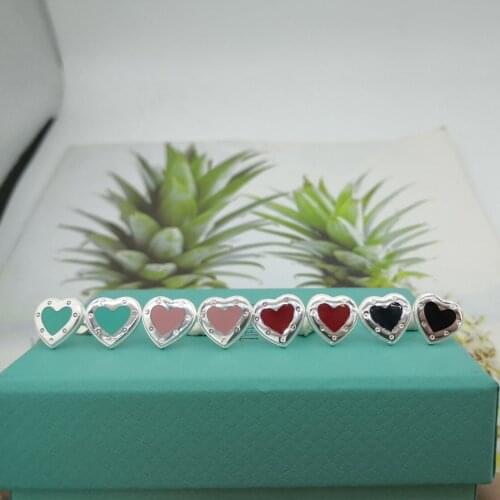 Sterling silver 925 classic popular original fashion blue heart-shaped ladies earrings jewelry holiday gift