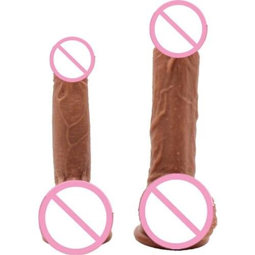 Strapon Phallus Liquid Silicone Artificial Penis Flesh Huge Dildo Realistic Flexible Dick Suction Cup Female Masturbator Sex Toy