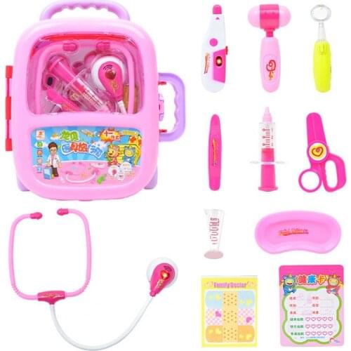 Creative Kids Play Pretend House Doctor Simulation Stethoscope Trolley Medicine Suitcase Toy Gift