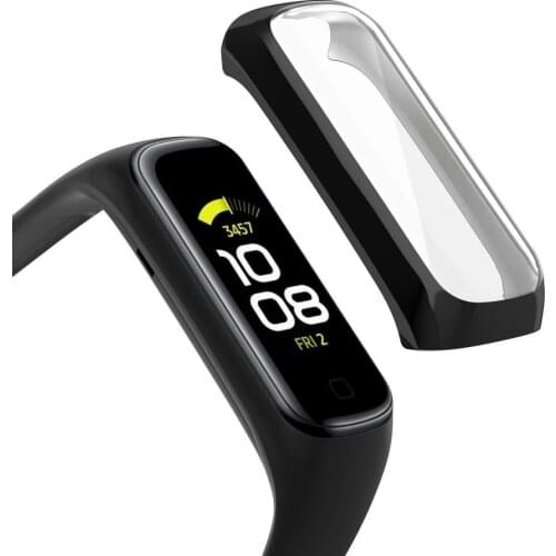 PC Electroplating Shockproof Smart Watch Full Protective Case Storage Shell Cover for Samsung Galaxy Fit2 SM-R220