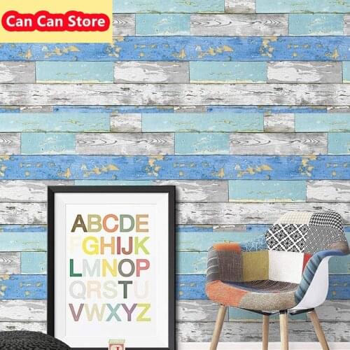 Vinyl Self Adhesive WallPaper Peel and Stick Wood Plank Wallpaper Home Waterproof Design for Walls Bedroom Home Deco