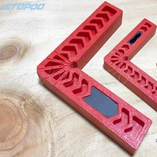 Woodworking DIY auxiliary tools L-shaped square ruler angle gauge drawing line fixed right angle 90 degree stitching turn ruler